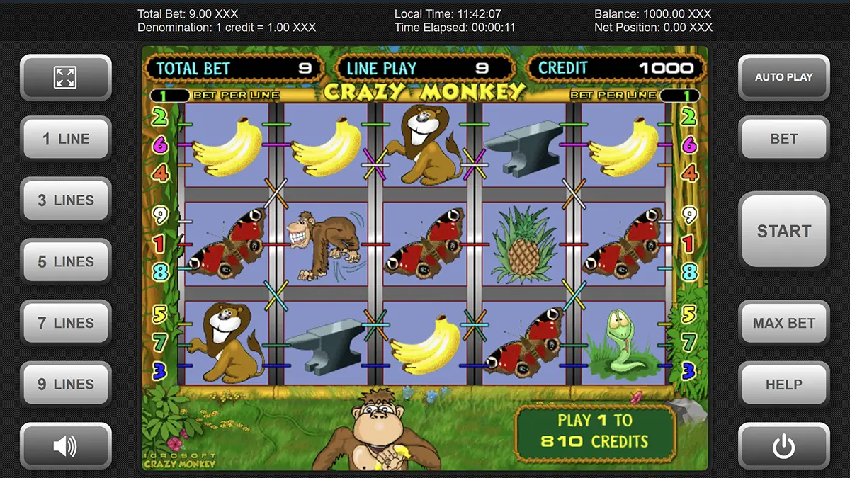 Crazy Monkey слот онлайн казино