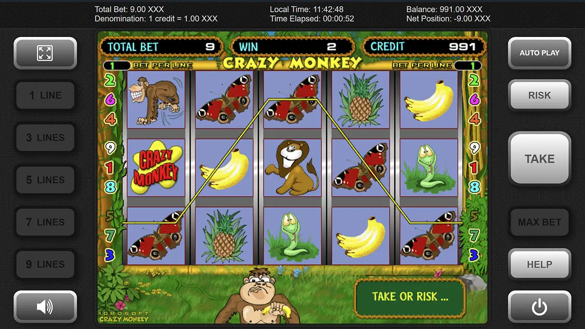 Гра в демо слот Crazy Monkey